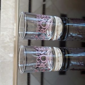 Tequila Rose Strawberry cream shot glasses set of 2 shots